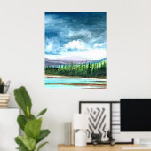 Waterverf Natuur Poster (Thuiskantoor)