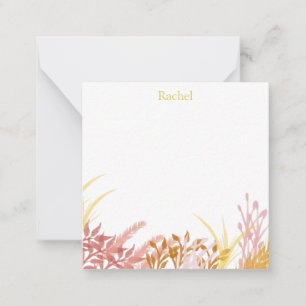 Waterverf Natuur schilderen in subdued herfstkleur Notitiekaartje