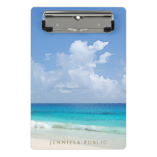 Waterverf Natuur Seascape Waves Elegant Sjabloon Mini Klembord