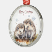 Waterverf Natuur van egel Metalen Ornament (Links)