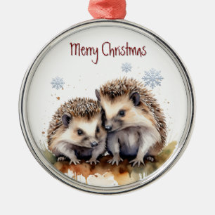 Waterverf Natuur van egel Metalen Ornament