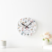 Waterverf Nautical Elements Sailor Ronde Klok (Huis)