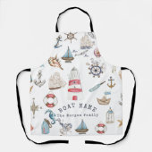 Waterverf Nautical Elements Sailor Schort (Voorkant)