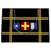 Waterverf Nautical Maritime Signal Flag Monogram Large Cadeautasje (Voorkant)