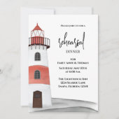 Waterverf Nautical Rehearal Dinner QR Code Kaart (Voorkant)