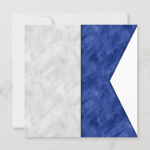 Waterverf Nautical Signal Maritime Vlag