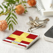 Waterverf Nautical Signal Maritime Vlag Sleutelhanger (Zijkant)