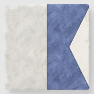 Waterverf Nautical Signal Maritime Vlag Stenen Onderzetter