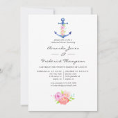 Waterverf Nautical Thormal Rehearsal Dinner Kaart (Voorkant)