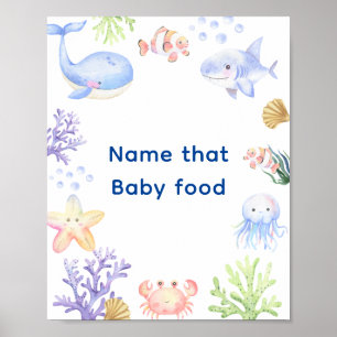 Waterverf nautisch - Noem dat baby food Poster