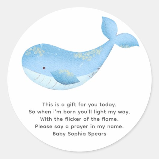 Waterverf nautisch - Prayer candle label (Voorkant)