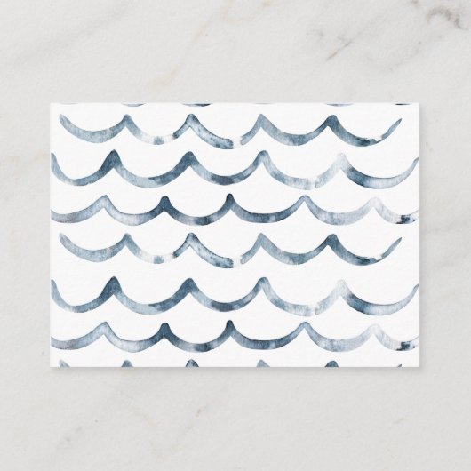 Waterverf Nautische Baby shower Behuizing Kaart (Achterkant)