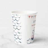 Waterverf-nautische verjaardagsfeestje papieren bekers (Rechts)