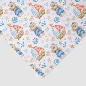 Waterverf Nautische zeilboot Sailor Beer Tissuepapier (Detail)