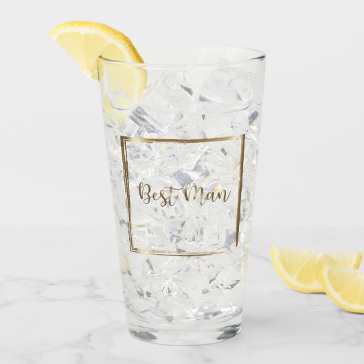 Waterverf Navy & Blush Bestman Glas (Voorkant ijs)