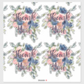 Waterverf Navy & Blush Hartelijk dank Sticker (Vel)