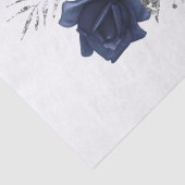 Waterverf Navy Silver Floral Bouquet Tissuepapier (Detail)