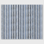Waterverf navy strees strandbruiloft cadeaupapier (Vlak)