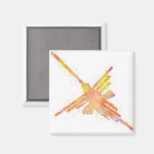 Waterverf Nazca Hummingbird Magneet (Voorkant / Achterkant)