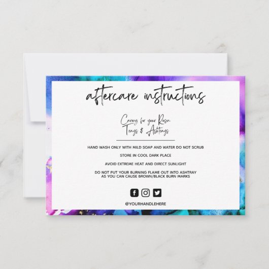 Waterverf Nazorginstructies 2 (Voorkant)