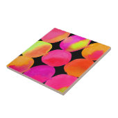 Waterverf neonpatroon abstracte heldere kleuren tegeltje (Zijkant)