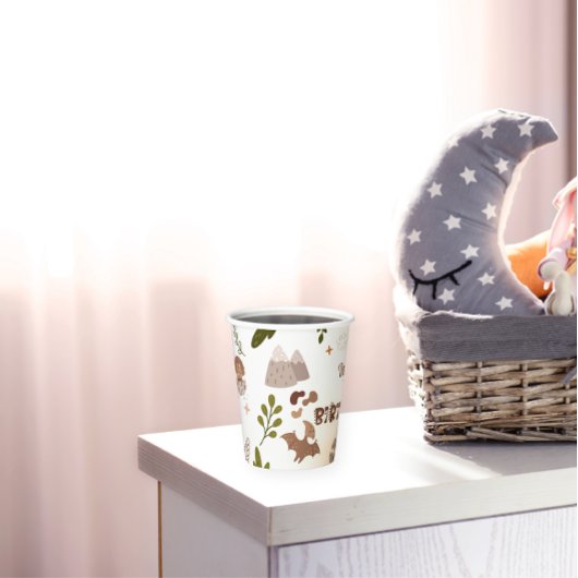 Waterverf Neutral Dino Rex Verjaardag Papieren Bekers