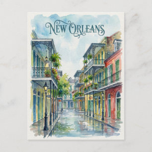 waterverf New Orleans Louisiana Briefkaart