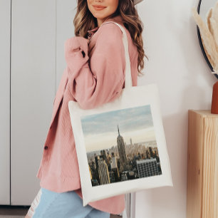 Waterverf New York City Destination Canvas tas