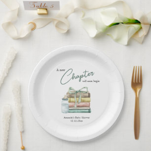 Waterverf Nieuw Chapter Baby shower Papieren Bordje