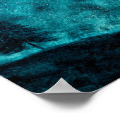 Waterverf Night Aurora Borealis Poster (Hoek)