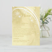 Waterverf Noelle Gold met Snow Wedding Menu (Staand voorkant)