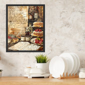 Waterverf Nostalgische Dessert Recepten Keuken Kun Poster