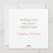 Waterverf Notenkraker en Clara Christmas Feestdagenkaart (Achterkant)