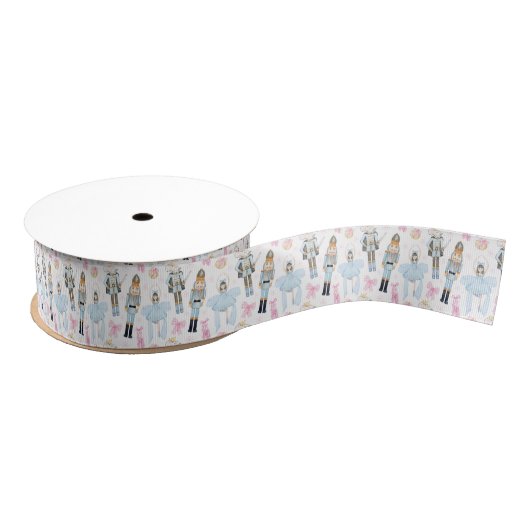 Waterverf notenkraker kerst grosgrain lint (Spoel)