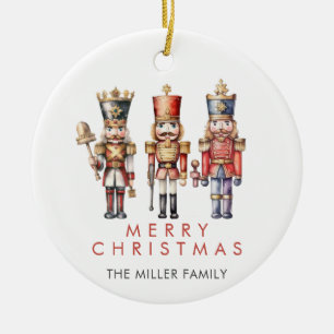 Waterverf Notenkraker Modern Minimaal Kerstmis Keramisch Ornament