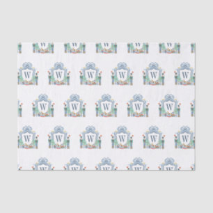 Waterverf Notenkraker Monogram Crest Christmas Tissuepapier