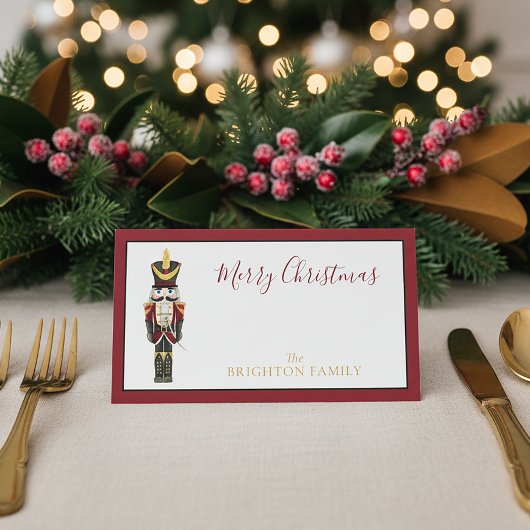 Waterverf Notenkraker Rode Kerst Script