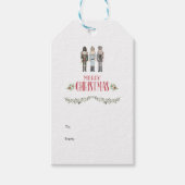  Waterverf Notenkraker Trio Kerst Cadeaulabel (Voorkant)