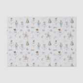 Waterverf Notenkrakerpatroon Kerst Tissuepapier (Voorkant)