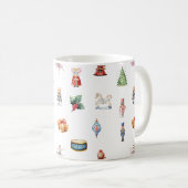 Waterverf Notenkrakerspatroon Koffiemok (Voorkant rechts)