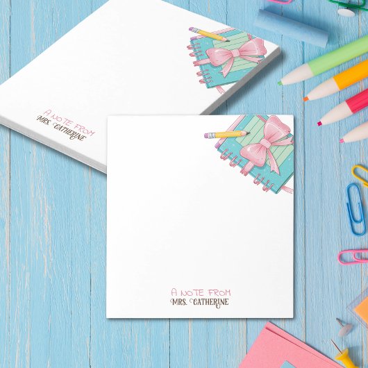 Waterverf Notitie van het Notitieblok van de leraa