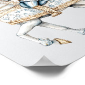 Waterverf Nutcracker Ballet Kerstmis Poster (Hoek)