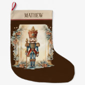 Waterverf nutcracker Voeg naam toe Grote Kerstsok (Voorkant)