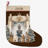 Waterverf nutcracker Voeg naam toe Grote Kerstsok (Voorkant)