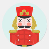 Waterverf Nutkraker Ronde Sticker (Voorkant)