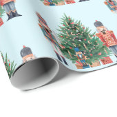 Waterverf Nutkrakers en kerstboom Cadeaupapier (Rol Hoek)
