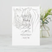 Waterverf Nuzzling Horses Wedding Invitation Kaart (Staand voorkant)
