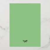 Waterverf Oak-boom voor weddenschap Folie Uitnodiging (Achterkant)