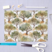 Waterverf Oak Trees Tissuepapier (Craft)