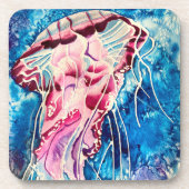 Waterverf oceaan bier onderzetter (Voorkant)